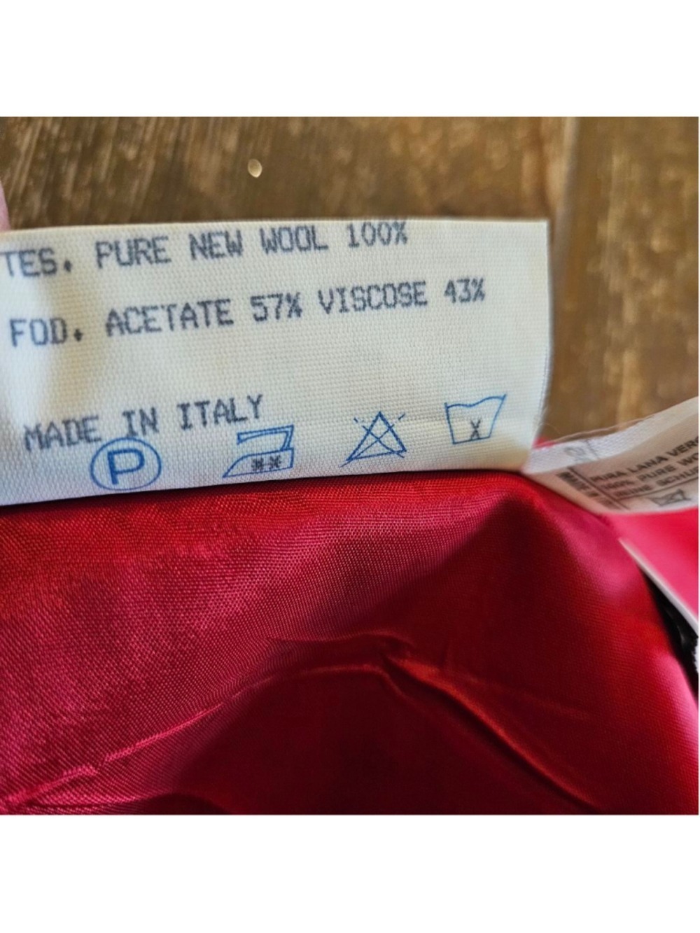 Women's Paola Rossini Red Pure New Wool Pleasted Midi Skirt Made in Italy 10 - Picture 7 of 15